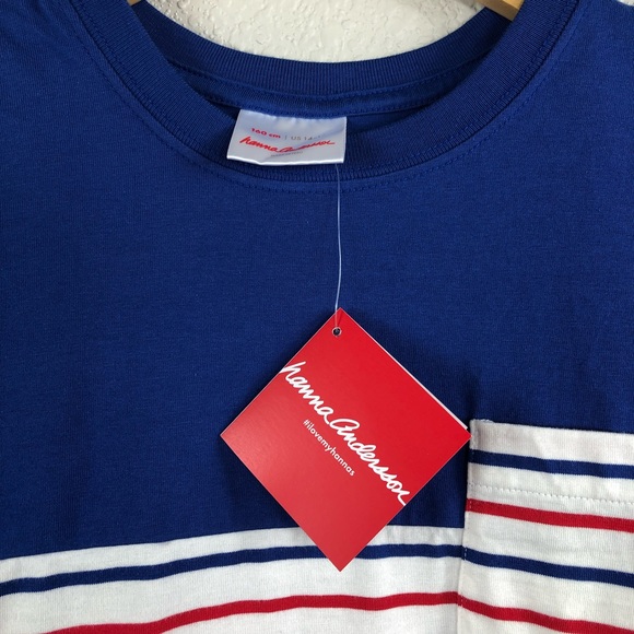 🇺🇸 NWT Hanna Andersson Red White Blue Tee - Picture 4 of 5
